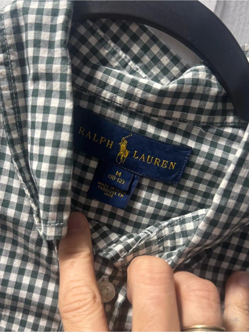 Polo by Ralph Lauren Green Check Button-Down Shirt boys